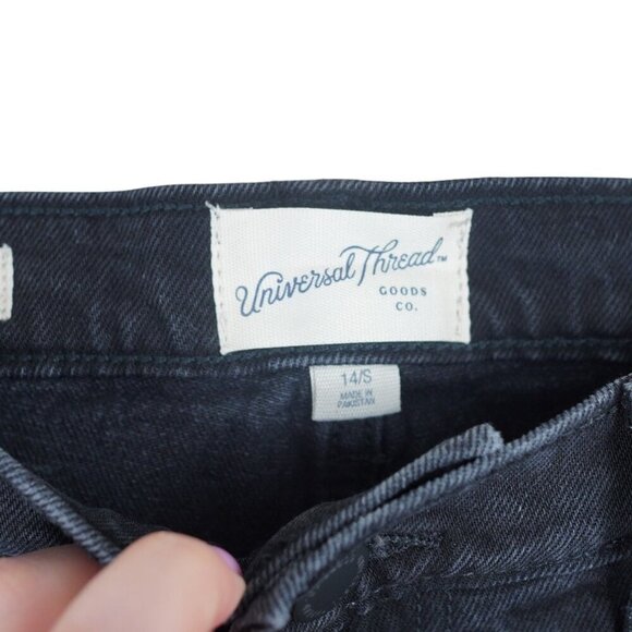 NWT Universal Thread Womens High Rise Flare Jeans Black Denim Size 14 Short Peti - Picture 4 of 6